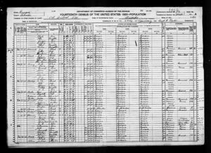 Dennis Mosely 1920 census