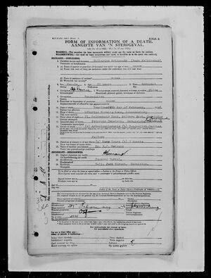  Information of death Catherine Walkinshaw 26 Feb 1948