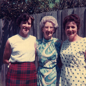 Ethel with daughters June (left) and Patricia