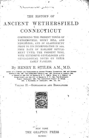 The History of Ancient Wethersfield Connecticut