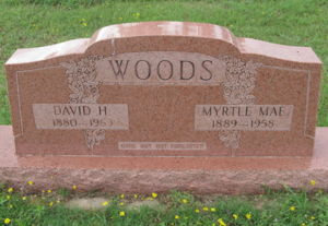 David H. and Myrtle Mae Woods Tomstone