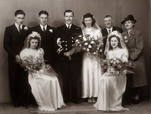 Marriage Peter Davison & Margaret Clark, with Clark family