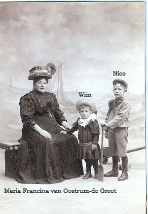 Maria Francina met haar 2 oudste zoons