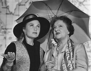 Photo of Joan Caulfield as Sally Truesdale and Marion Lorne as Myrtle Banford from the television comedy Sally.