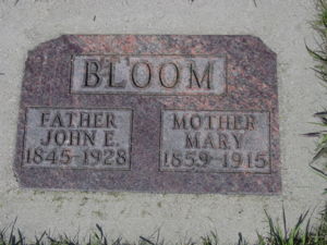 John and Mary Bloom Grave Marker