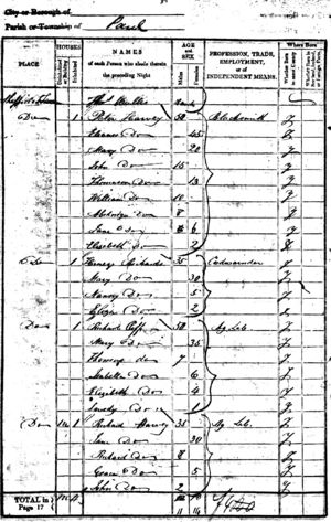 1841 census Sheffield, Paul