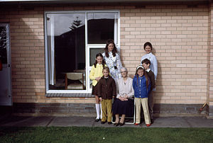 Elsie Boyce with her grandchildren