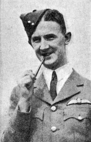 Portrait of Flying Officer BJG Carbury, from the Weekly News issue 2 October 1940, page 28.