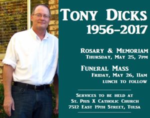 Tony Dicks' funeral information