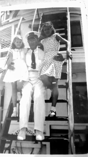 Ann Parker with Captain Patrick Parker and Paula
