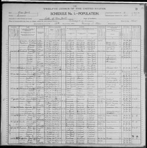1900 US Census Emma and Charles and Children
