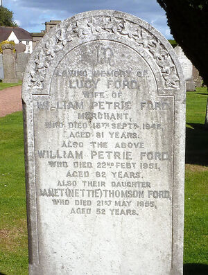 Gravestone of William Petrie Ford & Family