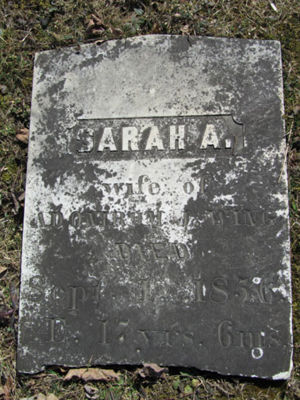 Sarah Ann Davis Wing headstone