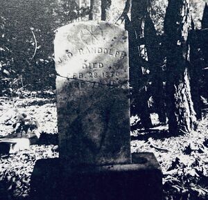 Headstone for J. D. Randolph