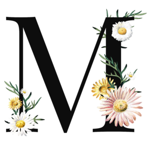 Floral Alphabet M