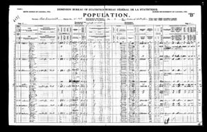 1921 Census of Canada, NB,  Kent, 09-Wellington, p5