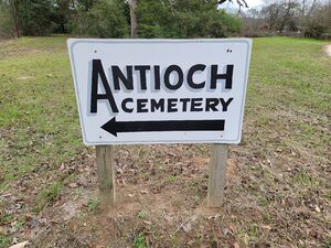 Antioch Cemetery directional signage