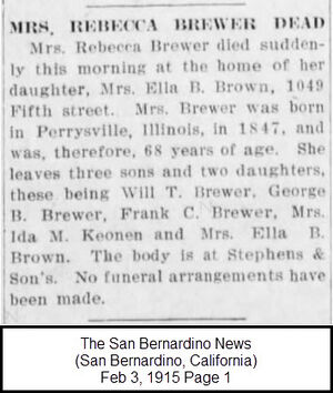 Obituary - Rebecca (Lacey) Brewer