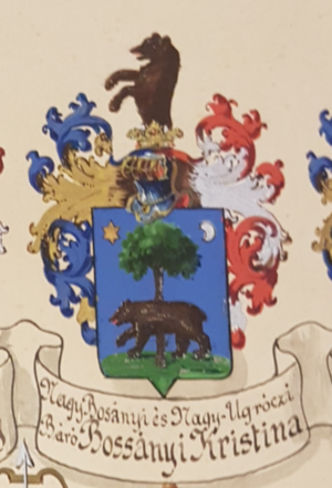 Coat of arms of Krisztina Bossányi de Nagy-Bossány et Nagy-Ugrócz