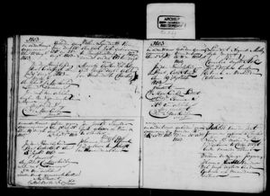 Onder- en trouwakte Johanna Jansdr Elfrink en Jan Jacobz Huijzer 1803