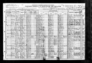William Mitchell 1920 Census