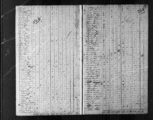 1800 Census showing the Palmers