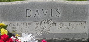 Clarence Lee Davis tombstone