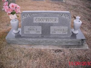 Alfred & Edith Cooprider Gravestone