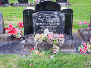 Mary Elizabeth Flanagan grave at Papakura