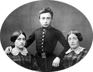 Zelie (left)  with her sister, Marie Louise and brother, Isidore Victor