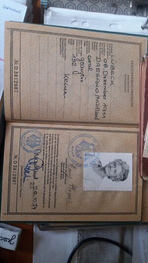 Emmy Kruse's German passport