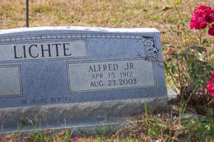 Alfred August Lichte - Headstone