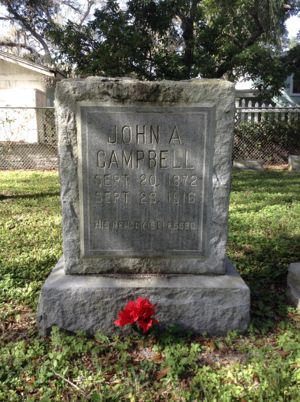 John A Campbell gravestone