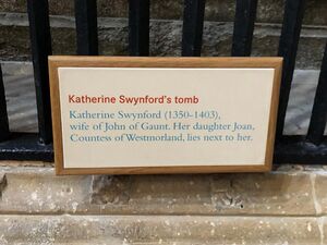 Katherine Swynford’s Tomb description