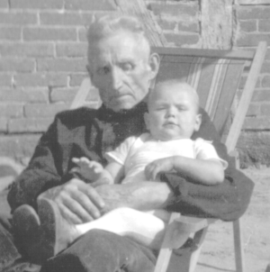 Grandpa Wilhelm Rothe with Detlef.