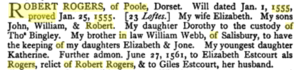 Robert Rogers of Poole, co. Dorset