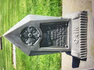 Martha Jane Bivens Cain grave marker