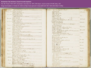 Amsterdam City Archives, Church records baptisms Part: 96, Period: 1670-1677
