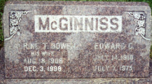 Laurine Bowen McGinnis headstone