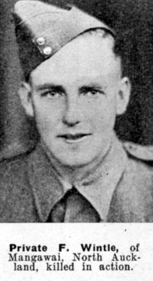 Private Frank Wintle who was killed in Action