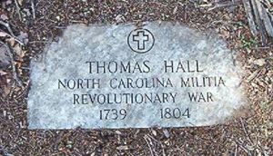 Thomas Hall's modern tombstone