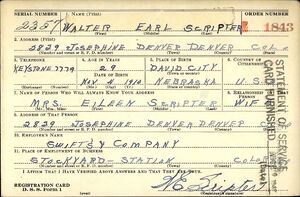 U.S., World War II Draft Cards Young Men, 1940-1947