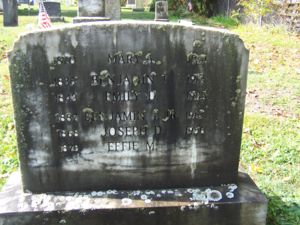 Benjamin and Emily Shorey family cemetery stone