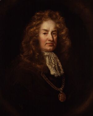Elias Ashmole  after John Riley oil on canvas, feigned oval, based on a work of 1687-1689