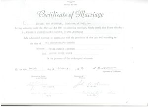 Marriage Certificate Brown Johnson