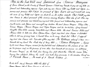 Will of James Morgan, Yeoman of Frome, Somerset. 1860