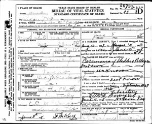 Ada Lou Scarborough McCargo - Texas Death Certificate - Jones County