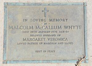 In Memory of Malcolm McCallum Whyte