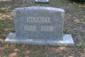Grave of Miles and Hannah Merritt