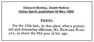 Edward Bickley Image 2 - Death Notice